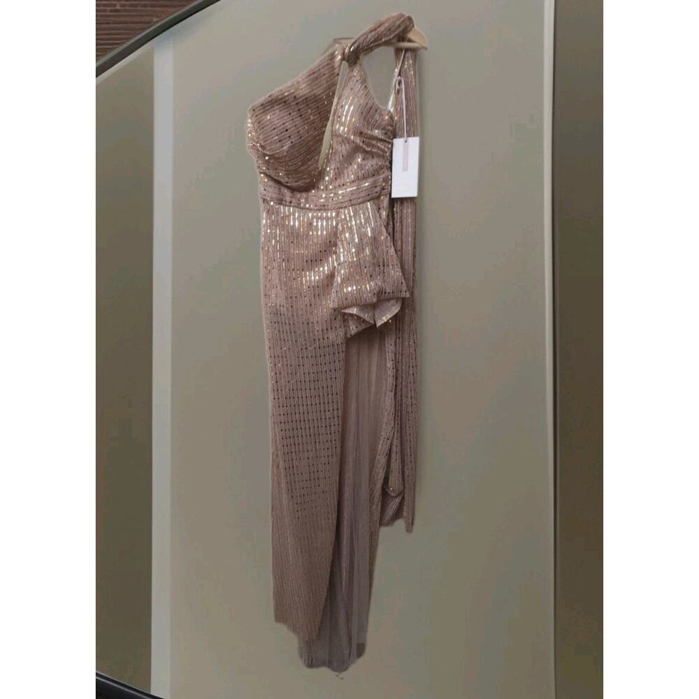 Modessa Couture Long Designer Evening Dress Size 6 Embellished Pink Dress